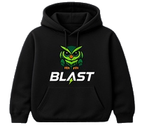 Black Blast hoodie with the green owl.